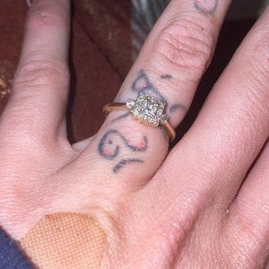 Rose gold 14k diamond ring